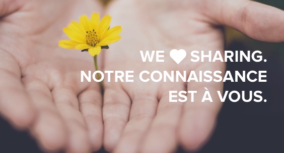 We Love Sharing. Nous mettons notre connaissance et notre expérience à votre disposition.